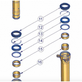 Glacier inferior horquilla Trial Tech y Showa 39mm 2
