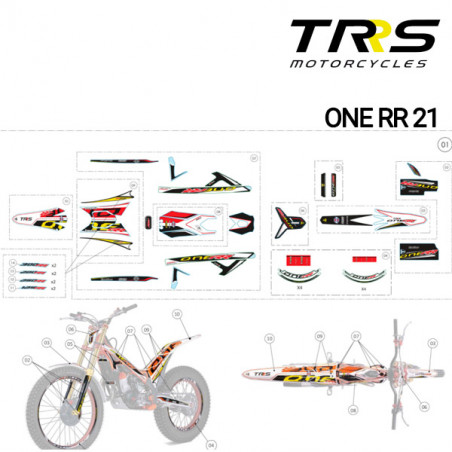 Adhesivo guardabarros trasero TRRS Raga Racing RR 2021