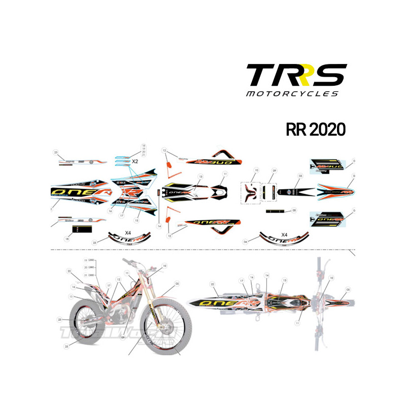 Kit Adhesivos llantas y ruedas TRRS Raga Racing RR (todas)