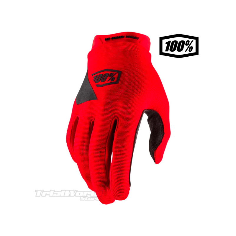 100% RIDECAMP red Trial Gloves
