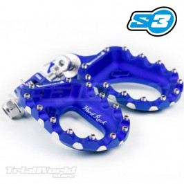 Trial universal footrests S3 Parts Hard Rock blue