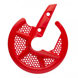 Front disc brake protector in red colour