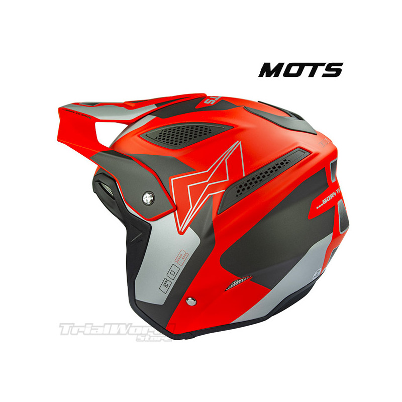Mots trial Helmet GO2 ON red 2022 | Trial helmets on sale