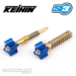 Kit regulación carburador KEIHIN Trial S3 Parts azul