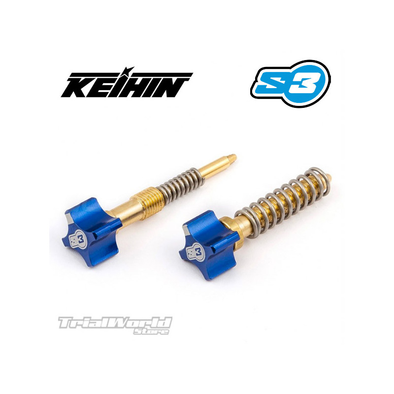 Kit regulación carburador KEIHIN Trial S3 Parts azul