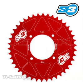 Geprüfte Krone S3 Parts rot für Motorrad von trial