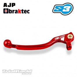 Long clutch lever S3 Parts red for Braktec and AJP