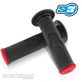 Grips trialS3 Parts 6D Asymétrique rouge