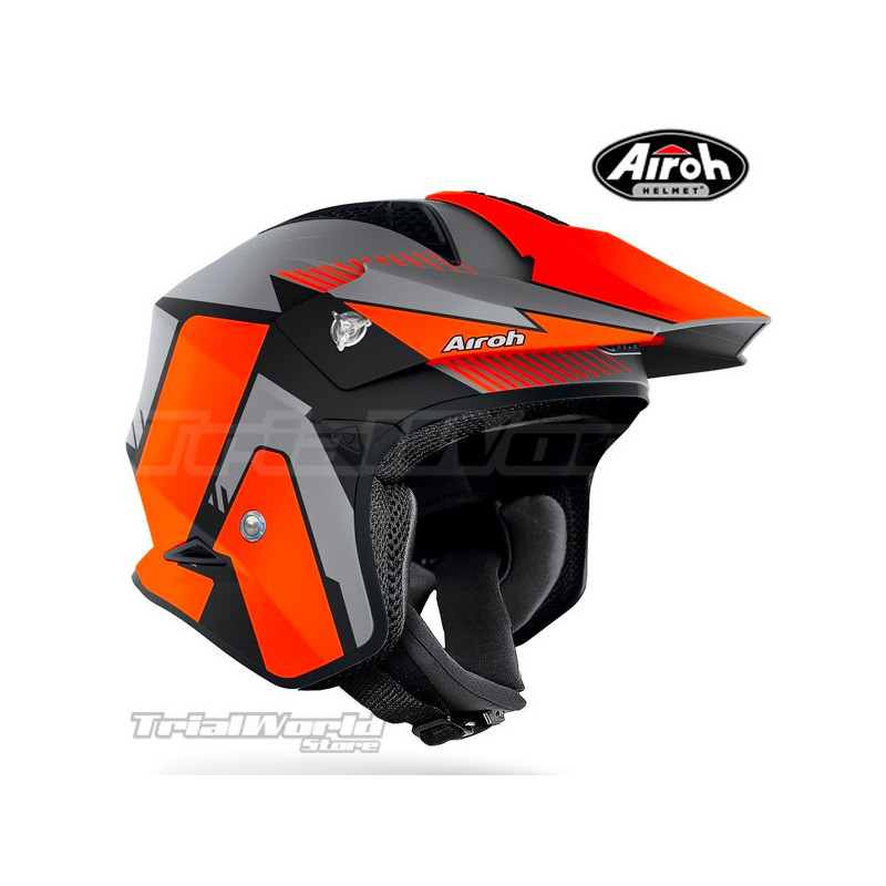 Trial Helm Airoh TRR S orange und schwarz GLOSS | AIROH Trial Helme
