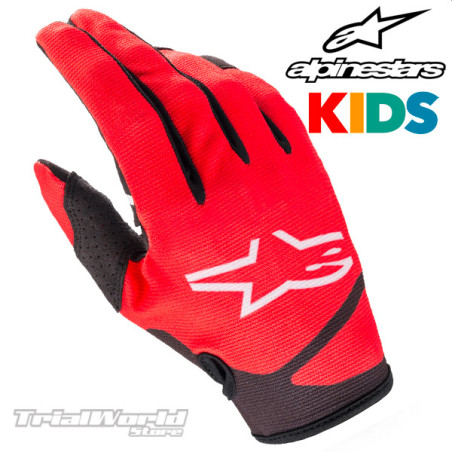 Gloves Alpinestars Radar Junior Red