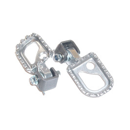 SET OF FOOTPEGS + SUPPORTS MOTO CLASICA GRAY