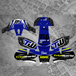 Autocollants pour casques trialHebo Zone 4 - SHERCO Inspired