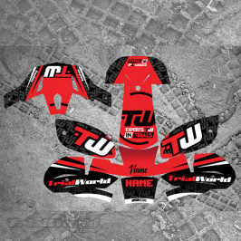 Helmet Stickers trialHebo Zone 4 - GASGAS inspired
