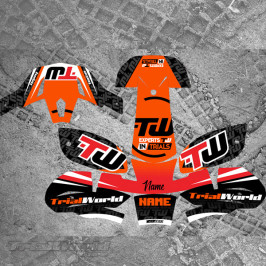 Autocollants pour casques trialHebo Zone 4 - MONTESA inspiré