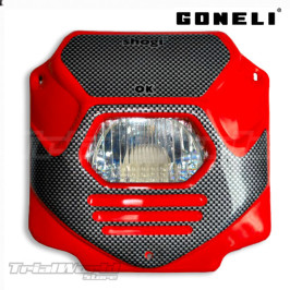 Headlight Goneli red classic trial motorcycle