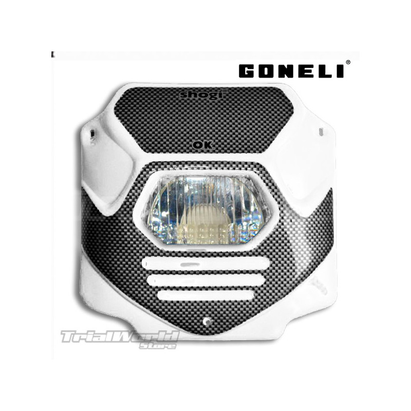 Classic trial headlight Goneli white