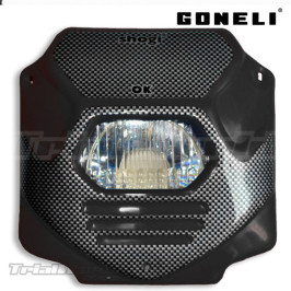 Headlight Goneli black classic trial motorcycle