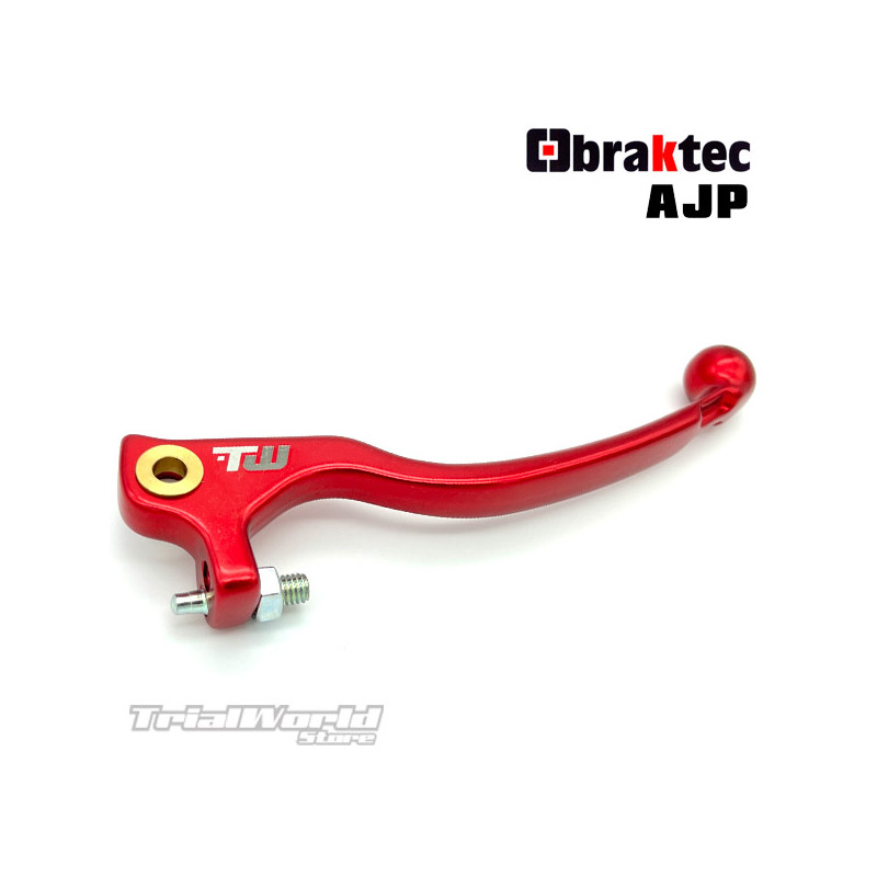 Trial red brake lever for Braktec and AJP