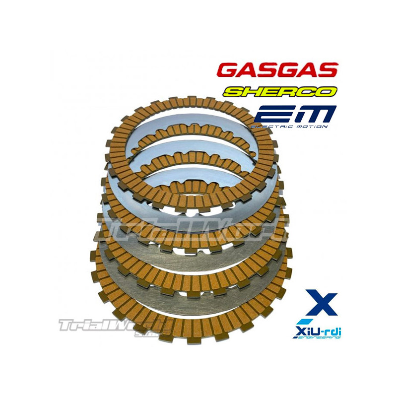 Kevlar-Kupplungsscheiben-Kit XIU PRO RIDER 4 für GASGAS TXT - SHERCO ST -  ELECTRIC MOTION