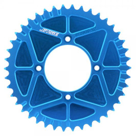 Corona homologada azul para moto de trial