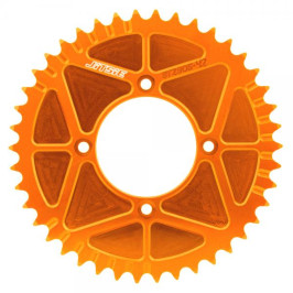 Orange approved crown for trial motorbike