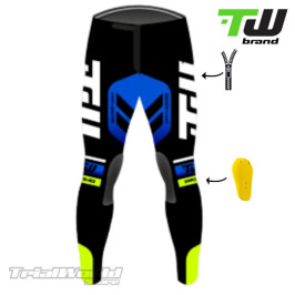 TW PRIME blue trial pants designed by Trialworld