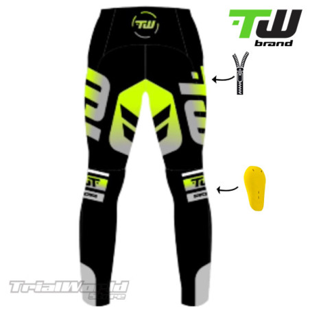 Pantalon trialTW Prime jaune conçu par Trialworld