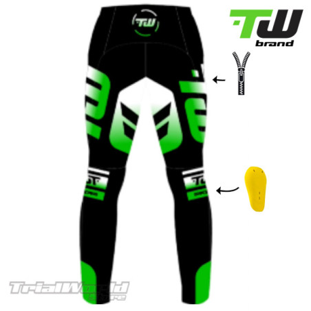 Green trial pant TW Prime designed by Trialworld