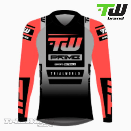 Red trial shirt TW Prime designed by Trialworld