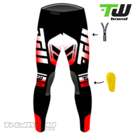 Pantalon trial TW Prime rojo designed by Trialworld