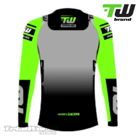 Green trial shirt TW Prime designed by Trialworld