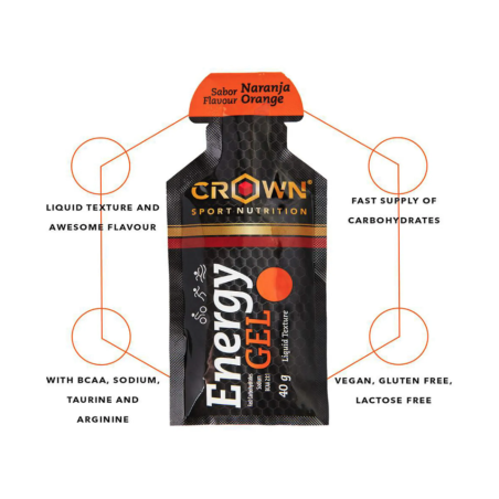 Crown Sport Nutrition Energy Gel orange flavor