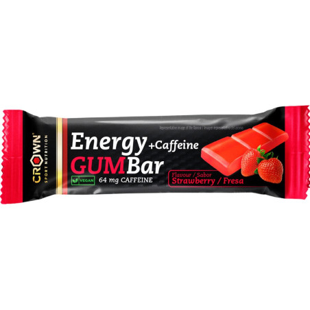 Crown Sport Nutrition Energy Gum Gummy with caffeine strawberry flavor