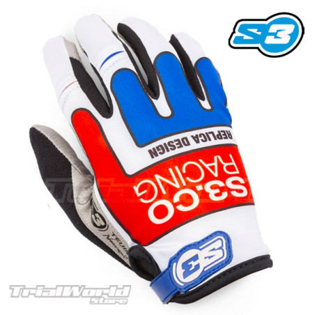 Gloves S3 Parts Spider Trial in white colour