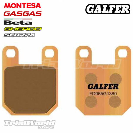 Brake pads trial GALFER FD065 G1380 sintered Beta Techno and Montesa Cota 315R