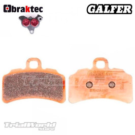 Pastillas de freno delantero trial Braktec GALFER sinterizadas FD511 - G1395