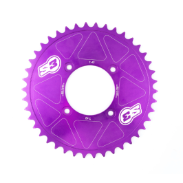 Couronne approuvée S3 Parts purple pour moto de trial