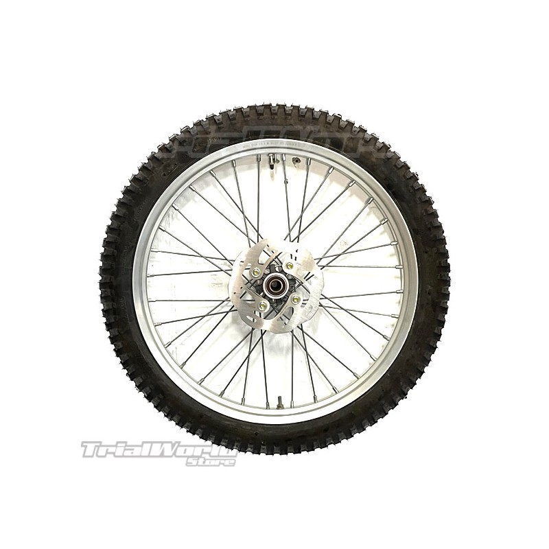 Complete front wheel 21" for trial motorbikes
