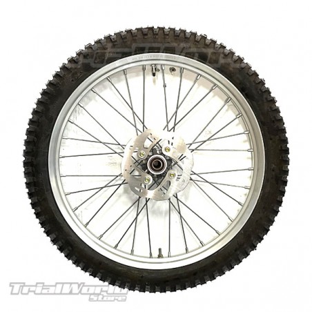 Complete front wheel 21" for trial motorbikes