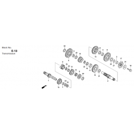 Essieu secondaire Montesa Cota 4RT - Cota 300RR - Cota 301RR 2