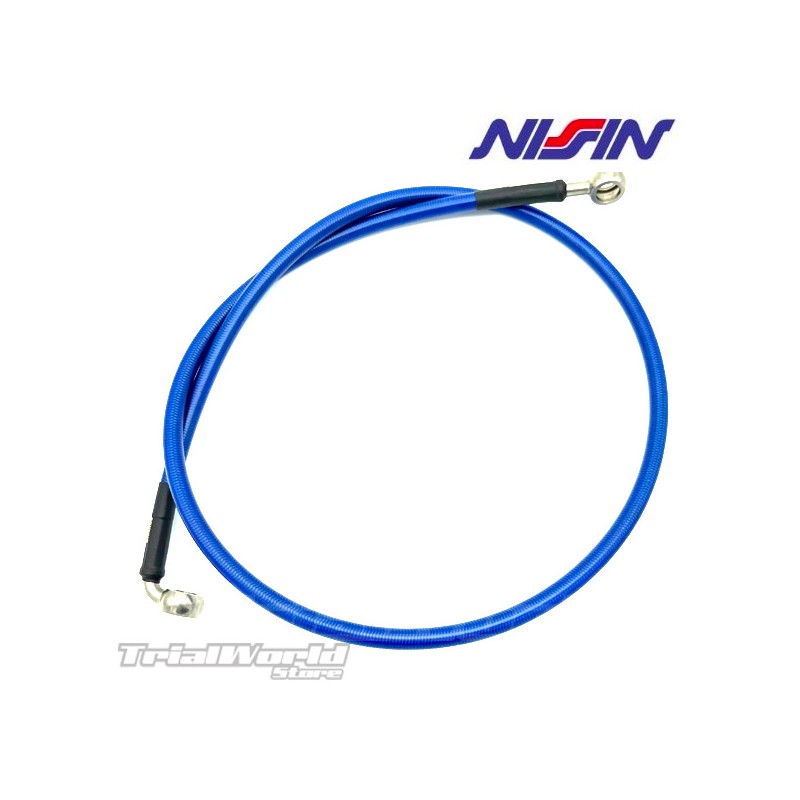 Blue front brake hose for Nissin - Brembo pumps and M10 calipers