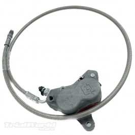 BRAKTEC Pinza freno anteriore a 4 pistoncini + KIT tubo freno Braktec 2