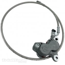 BRAKTEC étrier de frein avant 4 pistons + tuyau de frein KIT Braktec