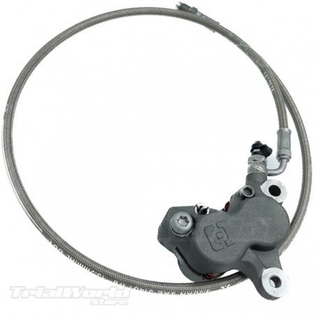 BRAKTEC Pinza freno anteriore a 4 pistoncini + KIT tubo freno Braktec