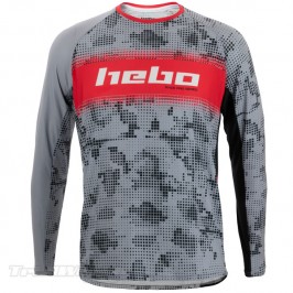 T-shirt Hebo RACE PRO grigio e rosso