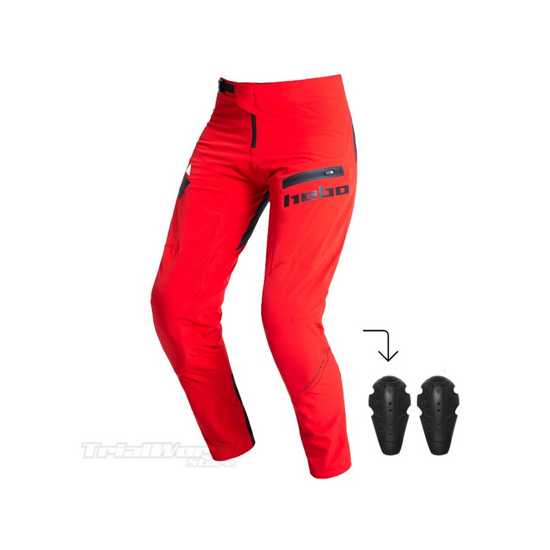 Pantalón trial Hebo TECH rojo en oferta | Trialworld Store
