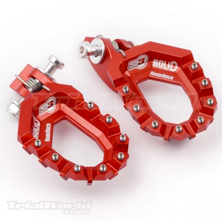 Repose-pieds universels Trial S3 Solid rouge
