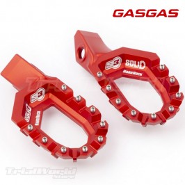 S3 Solid aluminium footrests in red colour for GASGAS from 2023