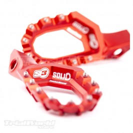 S3 Solid aluminium footrests in red colour for GASGAS from 2023 2