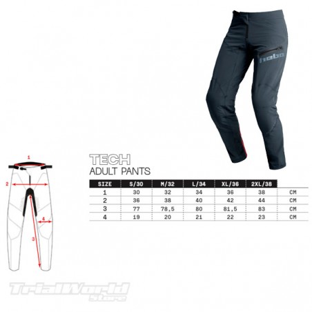 guide des tailles de pantalons hebo tech